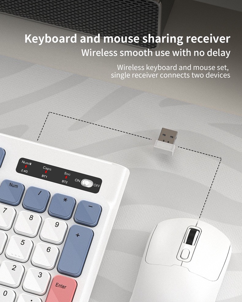 OKER Model: K-1829 Keyboard and Mouse Dual-Mode Wierless