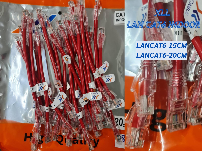 สาย LAN CAT6 Brand XLL สายสัญญาณเครือข่ายคุณภาพสูง ยาว 20ซม.