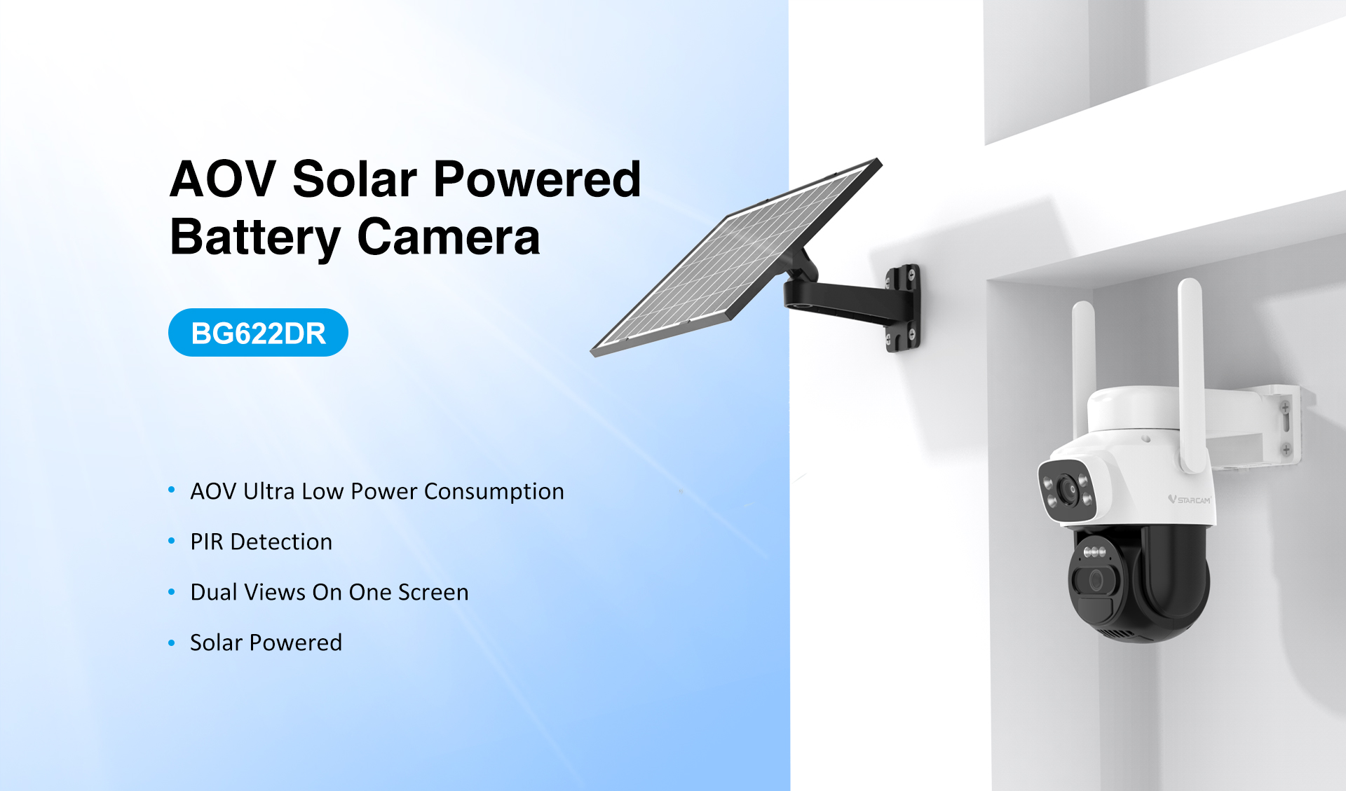 VStarcam รุ่น BG622DR กล้องรักษาความปลอดภัยแบบ 4G Solar Camera