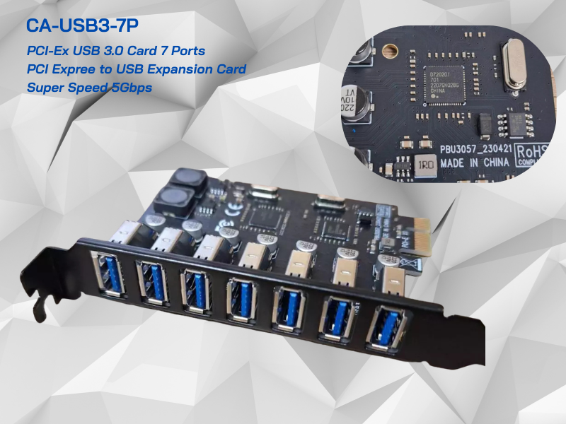 PCI EXPRESS CARD USB 3.0 7 Ports Super Speed 5Gbps