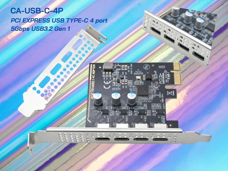 CARD PCI EXPRESS USB TYPE-C 4port 5Gbps USB 3.2 Gen 1