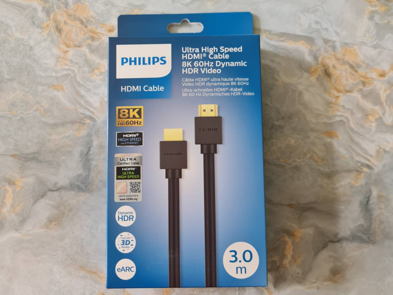 Philips HDMI V2.1 8K60Hz/4K120Hz 48Gbps สายยาว 3.0เมตร
