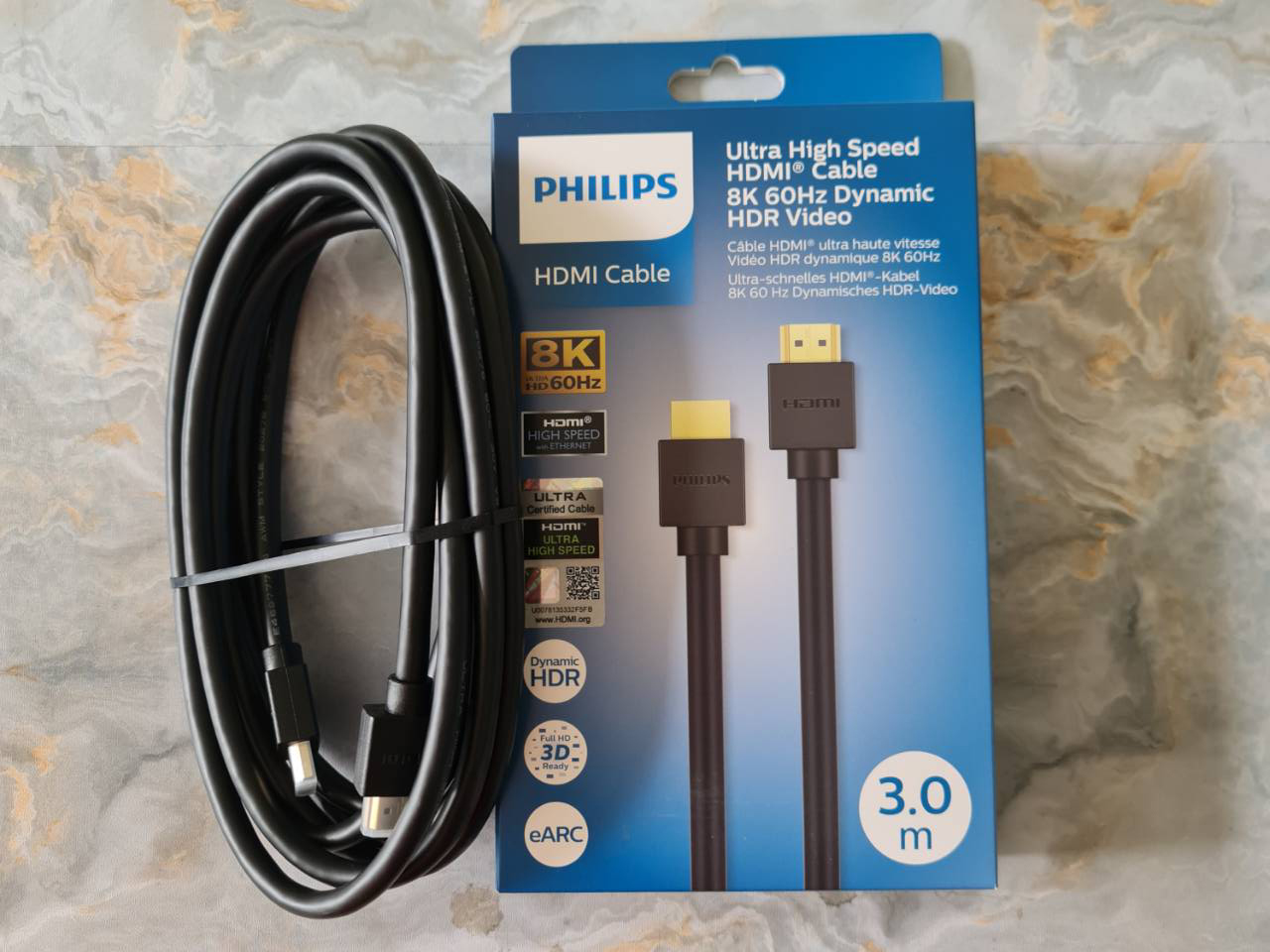 Philips HDMI V2.1 8K60Hz/4K120Hz 48Gbps สายยาว 3.0เมตร