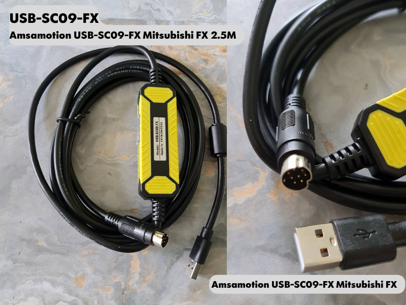 สาย Amsamotion USB-SC09-FX Mitsubishi FX สายยาว 2.5เมตร