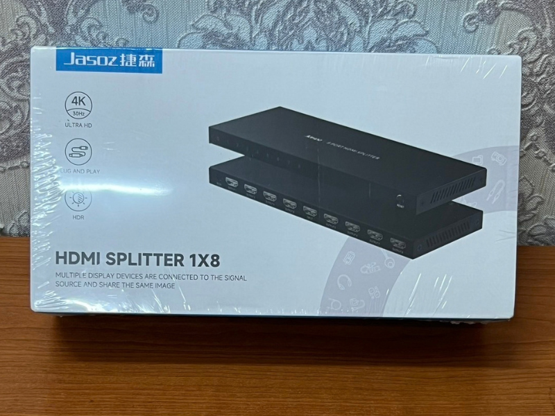 Jasoz HDMI SPLITTER IN-1 OUT-8 อุปกรณ์กระจายสัญญาณ HDMI