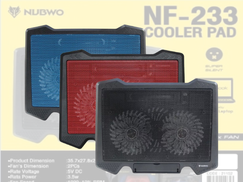 NUBWO รุ่นNF-233 NOTEBOOK COOLER แท่นรองระบายความร้อนโน้ตบุ๊ก
