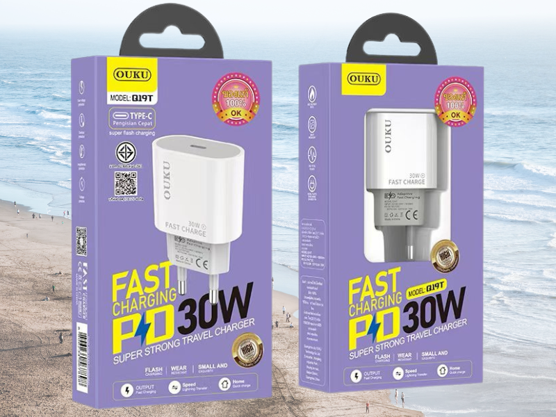 OUKU รุ่น Q19T อะแดปเตอร์ชาร์จเร็วพอร์ต USB Type-C รองรับ PD 30Watt