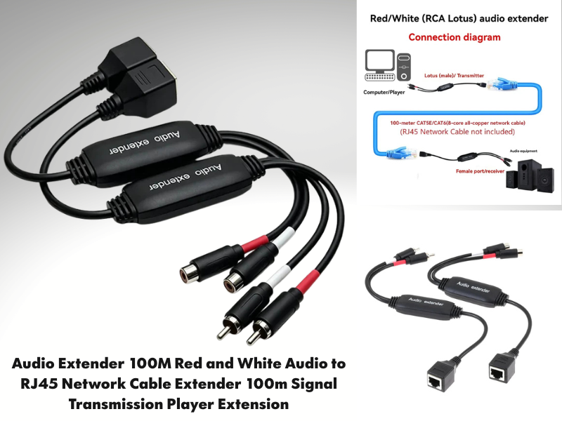 Stereo Audio Network Cable Extender ตัวขยายสัญญาณเสียงผ่านสาย LAN