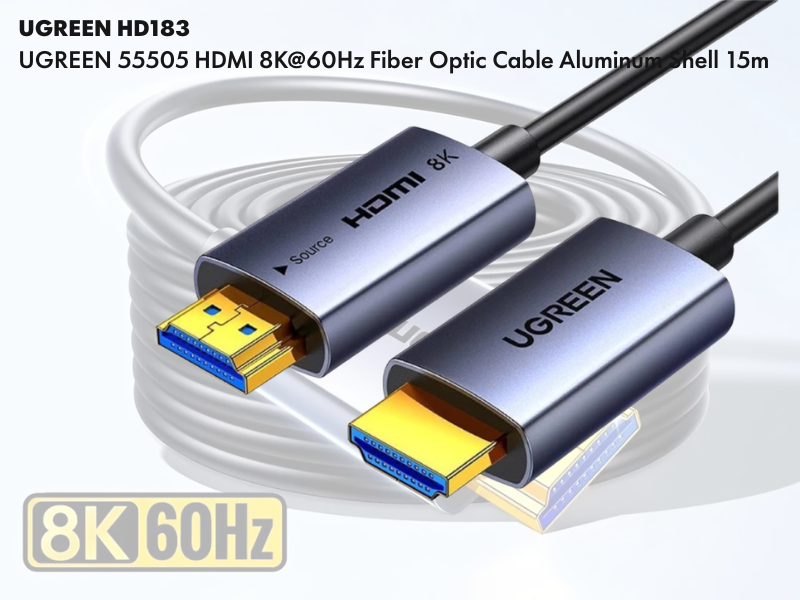 UGREEN HDMI 8K@60Hz Fiber Optic Cable Male to Male 15.0M